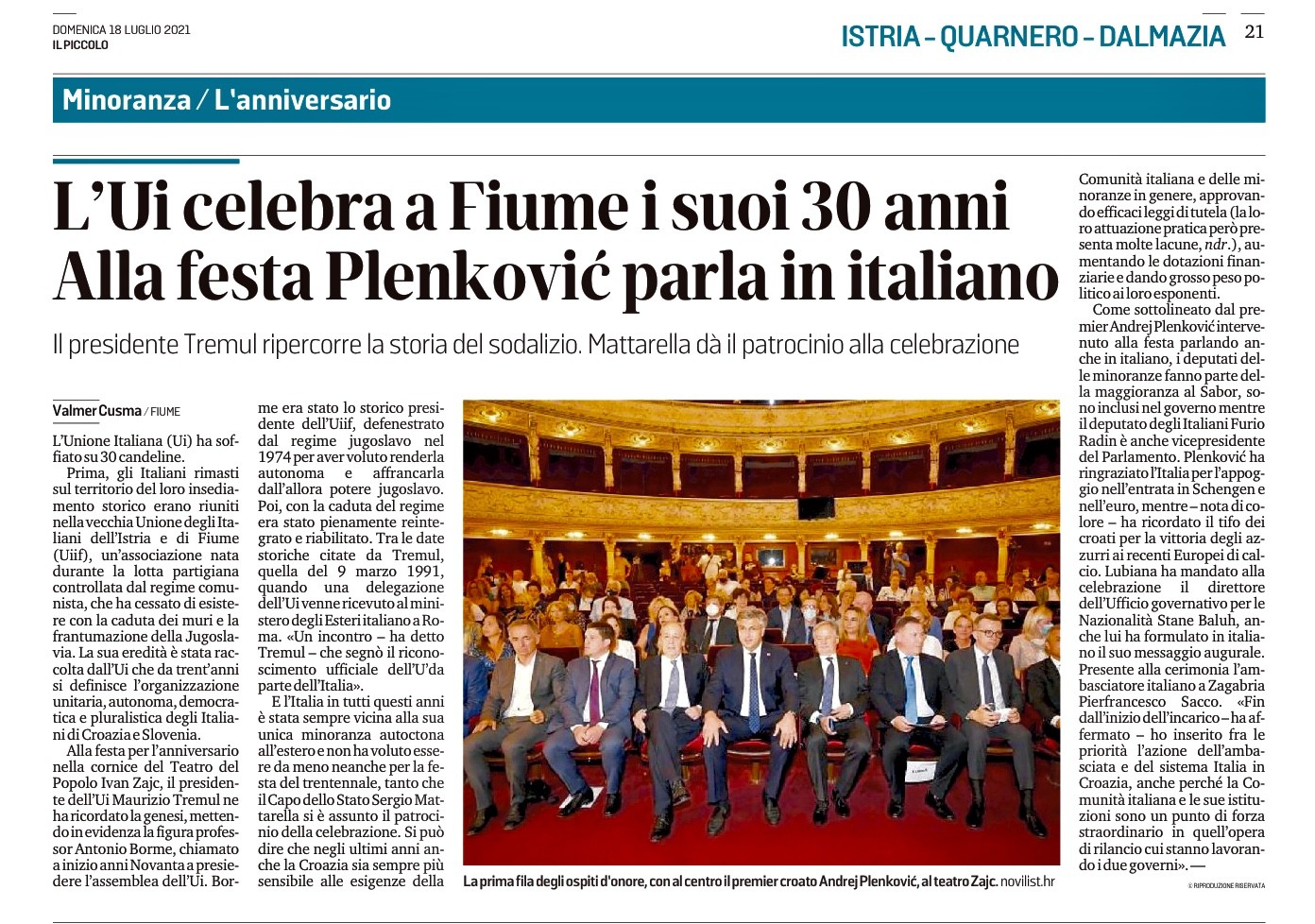 Il Piccolo - 18/07/2021