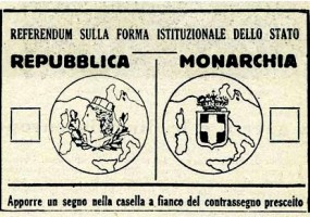 Referendum 2 Giugno 1946 Scheda Elettorale