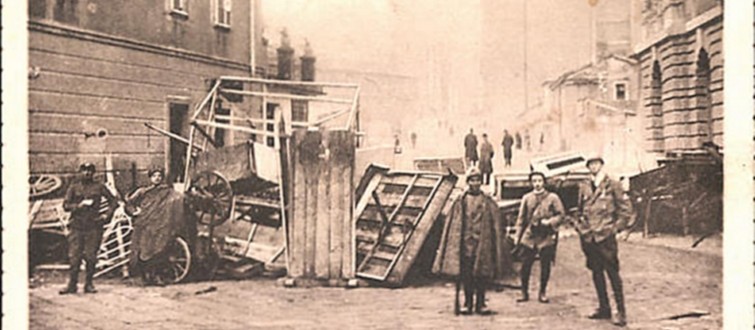 Cartolina Barricate Fiume Natale Di Sangue