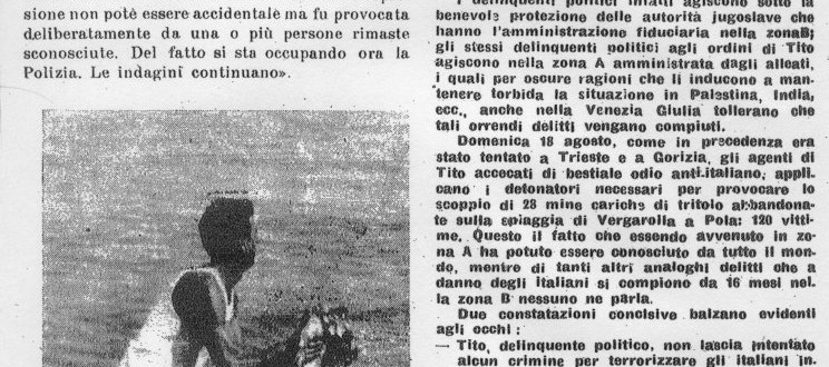 1946 08 18 Vergarolla Da Grido Dell Istria